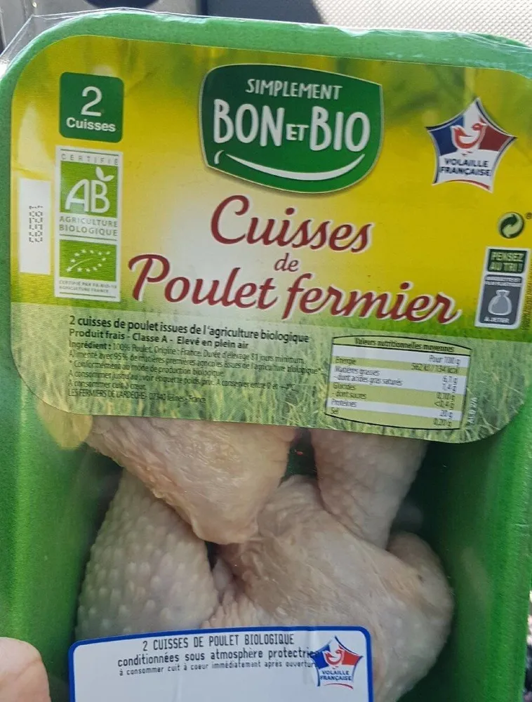 Cuisses de poulet fermier bio