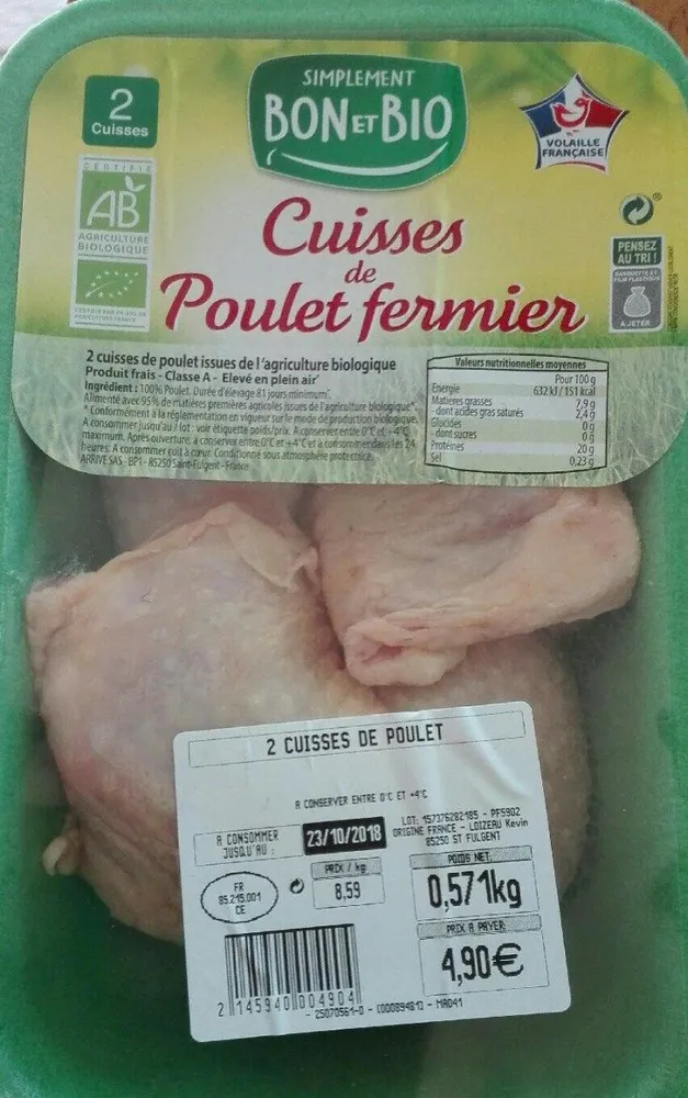 Cuisses de poulet fermier