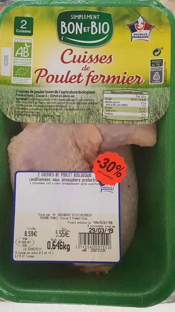 Cuisses de poulet fermier