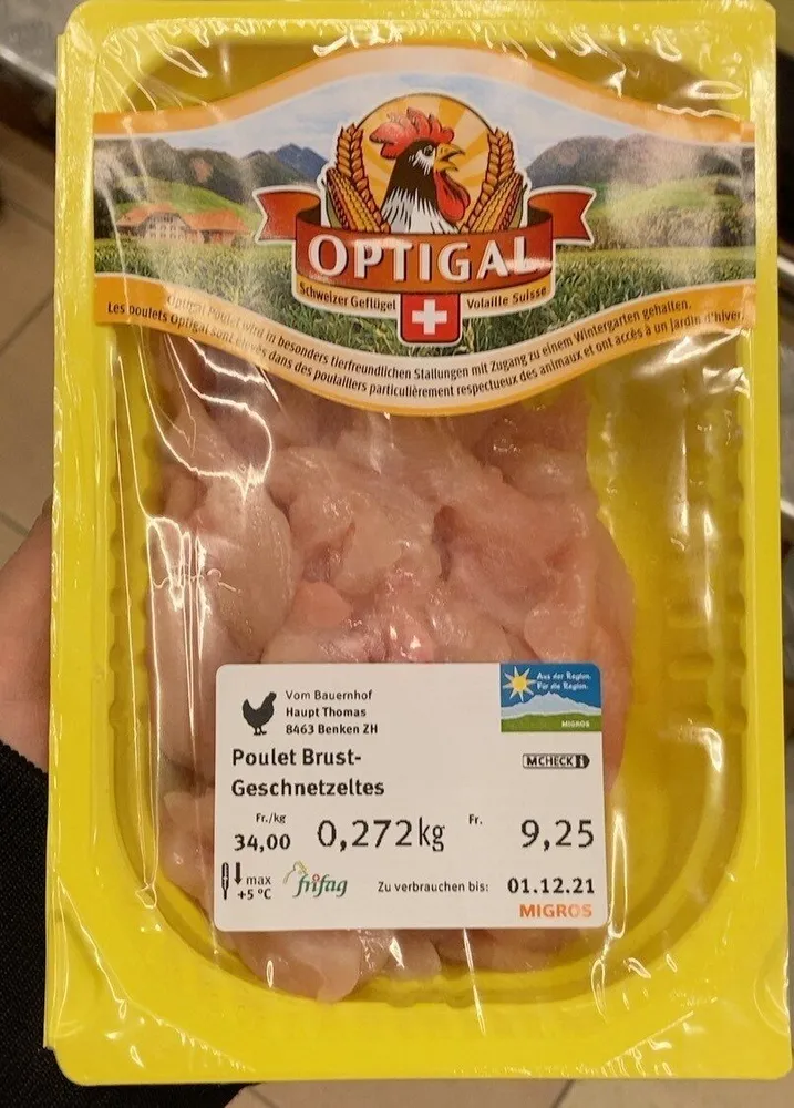 Poulet Brustgeschnetzeltes