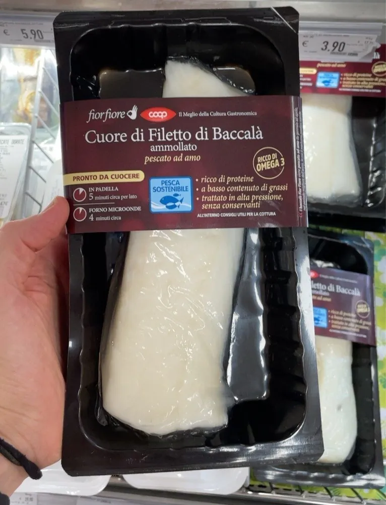 Cuore di filetto di baccalà