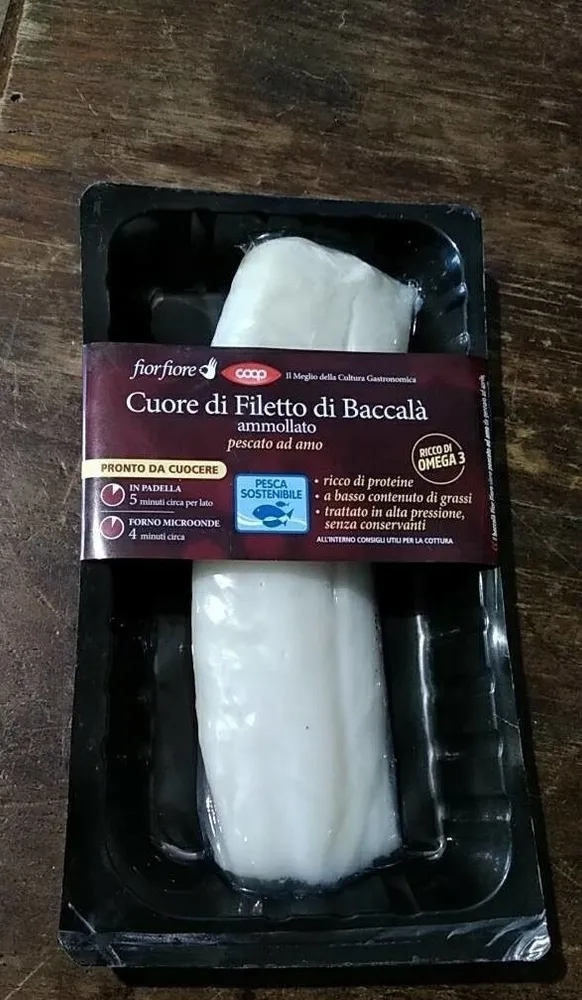 Cuore di filetto di baccalà ammollato
