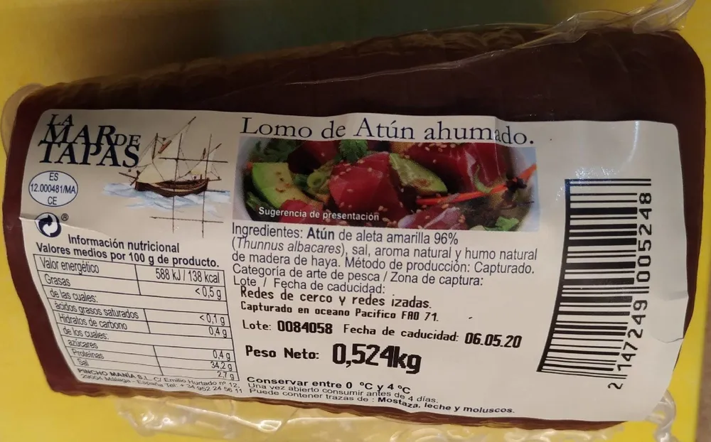 LOMO DE  ATUN AHUMADO