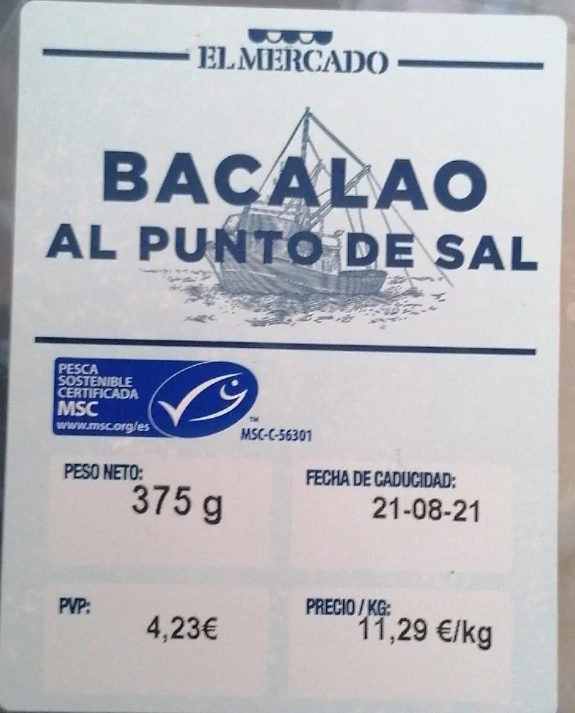 Bacalao al punto de sal