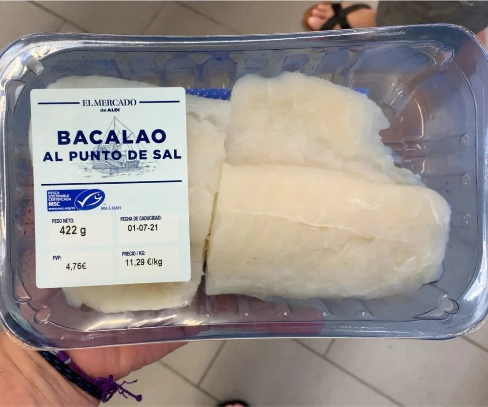 Bacalao al punto de sal