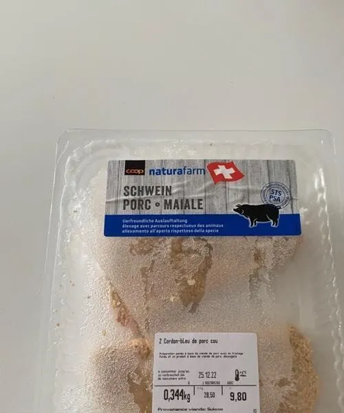 Cordon bleu de porc cou