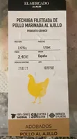 Pechuga fileteada de pollo al ajillo