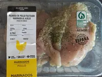 PECHUGA DE POLLO FILETEADA MARINADA AL AJILLO