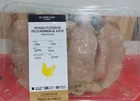 Pechuga fileteada de pollo marinada al ajillo