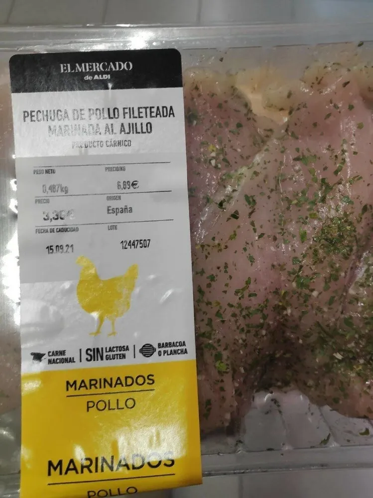 Pechuga de pollo fuleteado