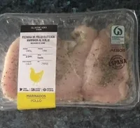 Pechuga de pollo fileteada marinada al ajillo