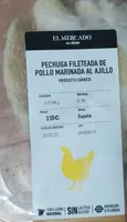 Pechuga fileteada de pollo marinada al ajillo