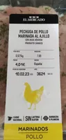 Pechuga de pollo marinada al ajillo