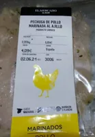 Pechuga de pollo marinada al ajillo