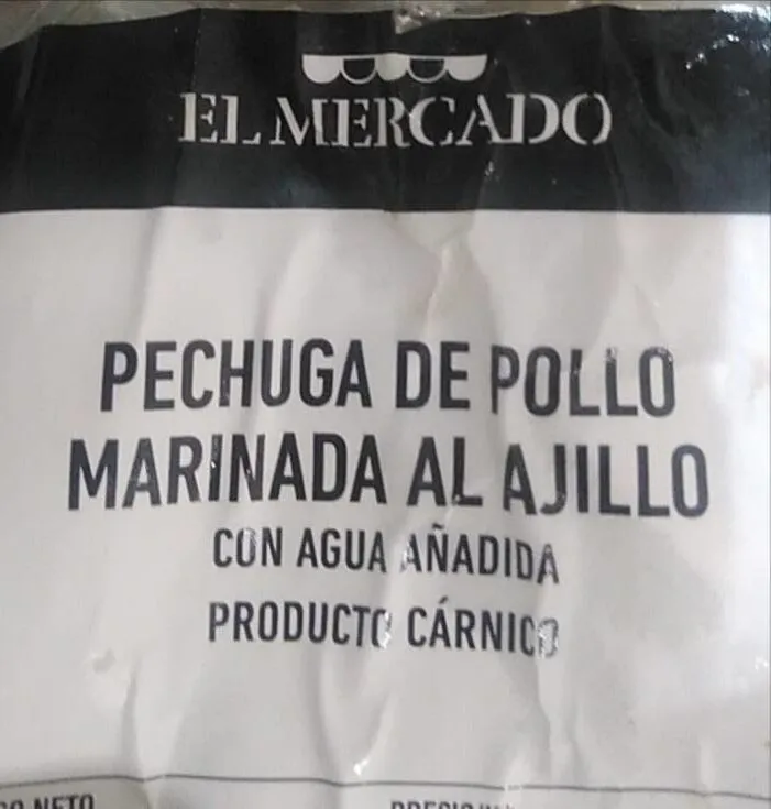 Pechuga de pollo marinada ajillo