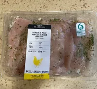 Pechuga de pollo marinada al ajillo