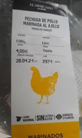 Pechuga de pollo marinada al ajillo