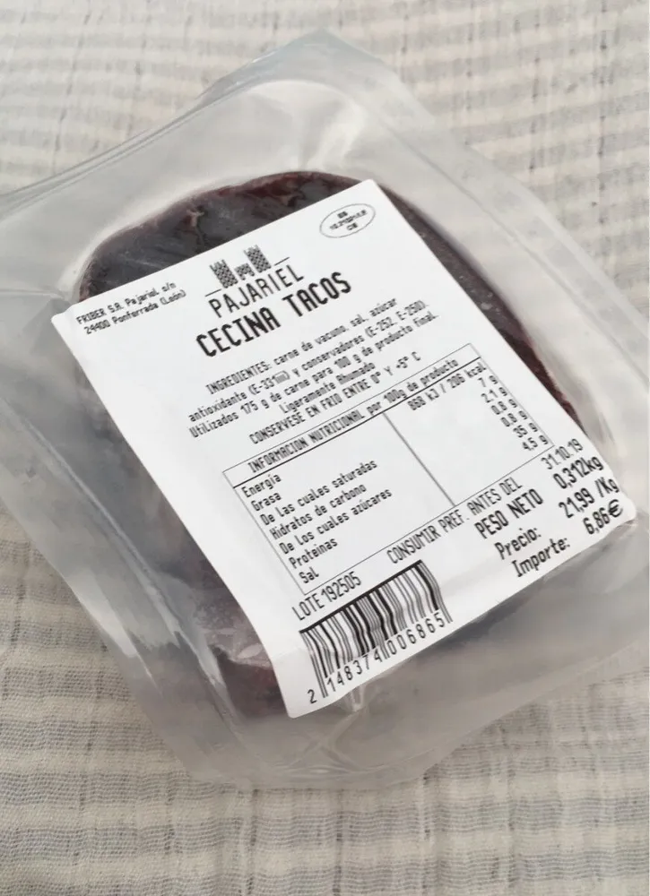 Cecina tacos
