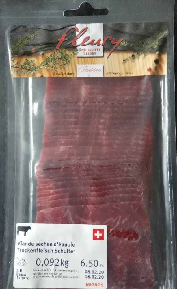 Viande séchée d'épaule