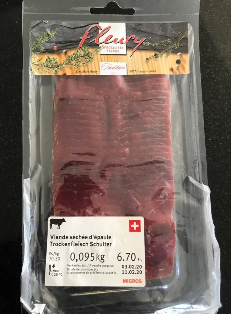 Viande séchée d'épaule