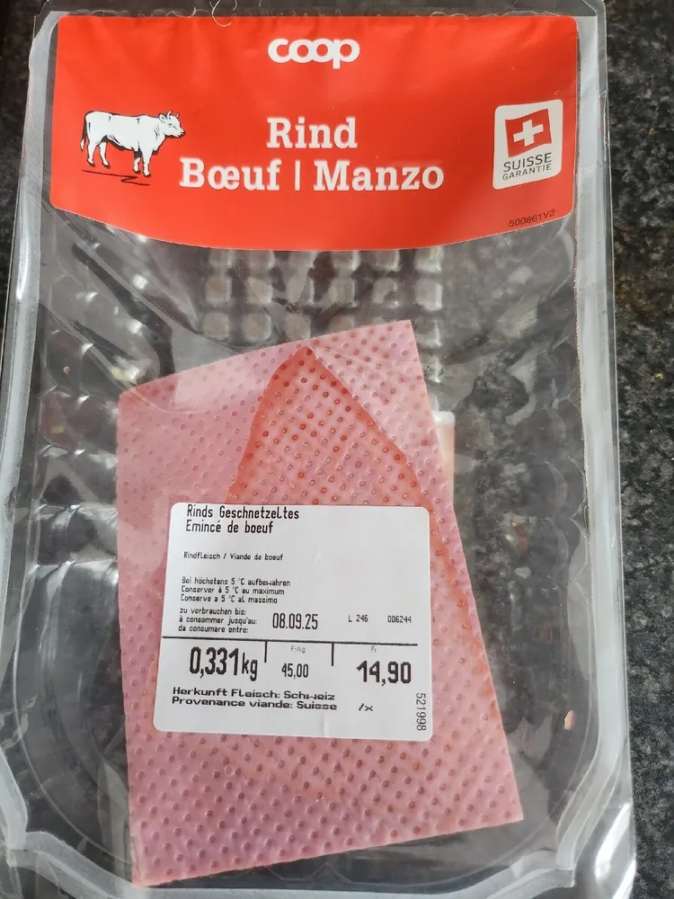 Rind Geschnetzeltes