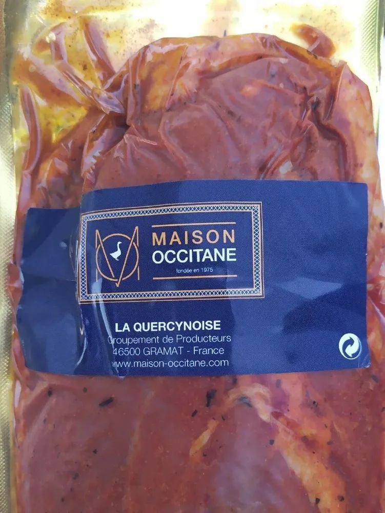Magret de canard marine au piment d'espelette
