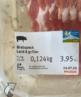 Lard a griller de la région