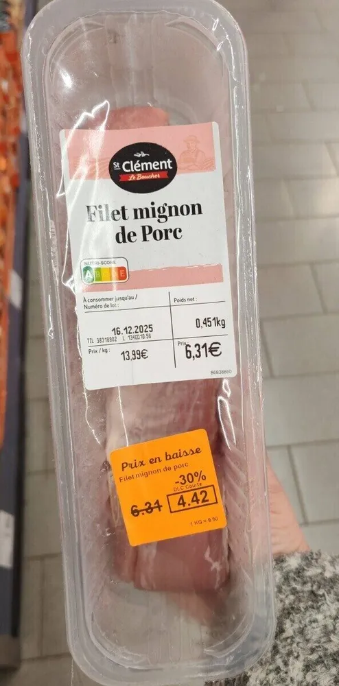 Filet mignon de porc