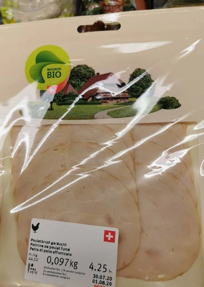 Poitrine de poulet fumé