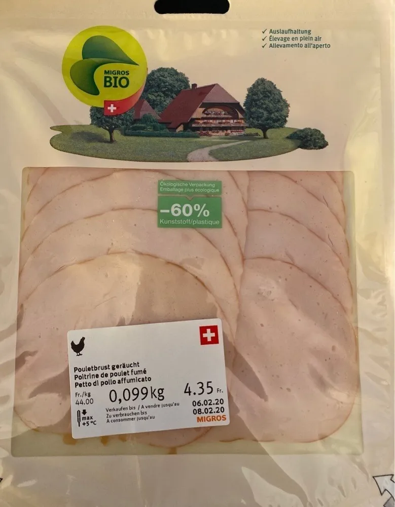 Poitrine de poulet fume