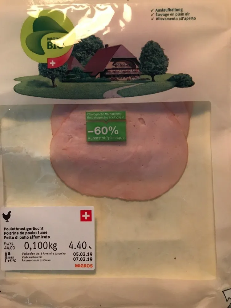 Poitrine de poulet fumé
