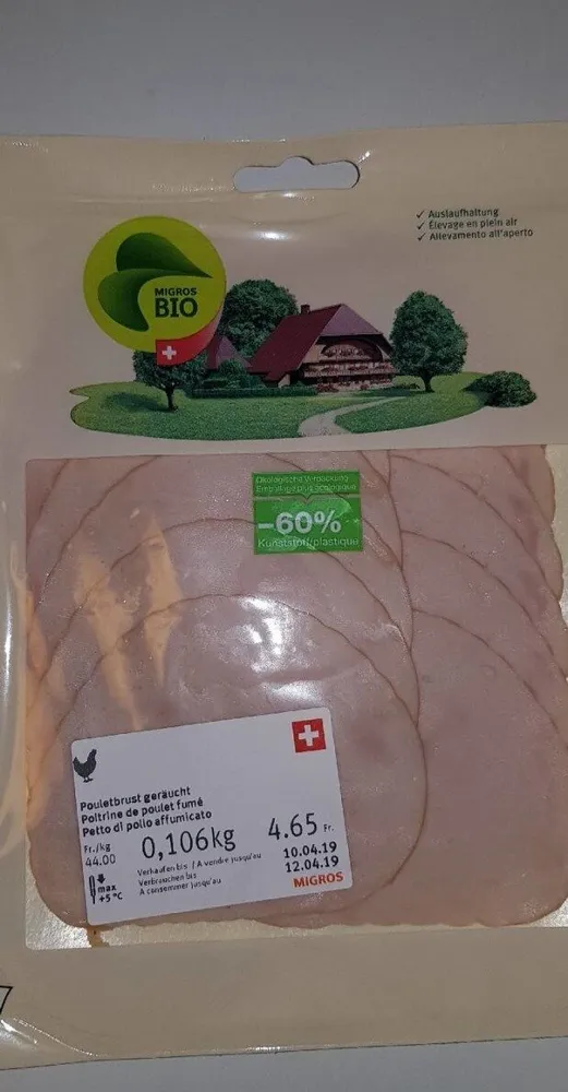 Poitrine de poulet fumé