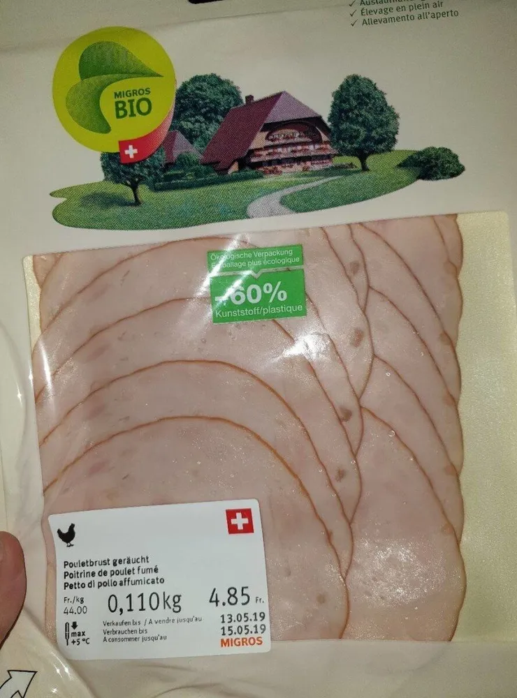 Poitrine de poulet fumé