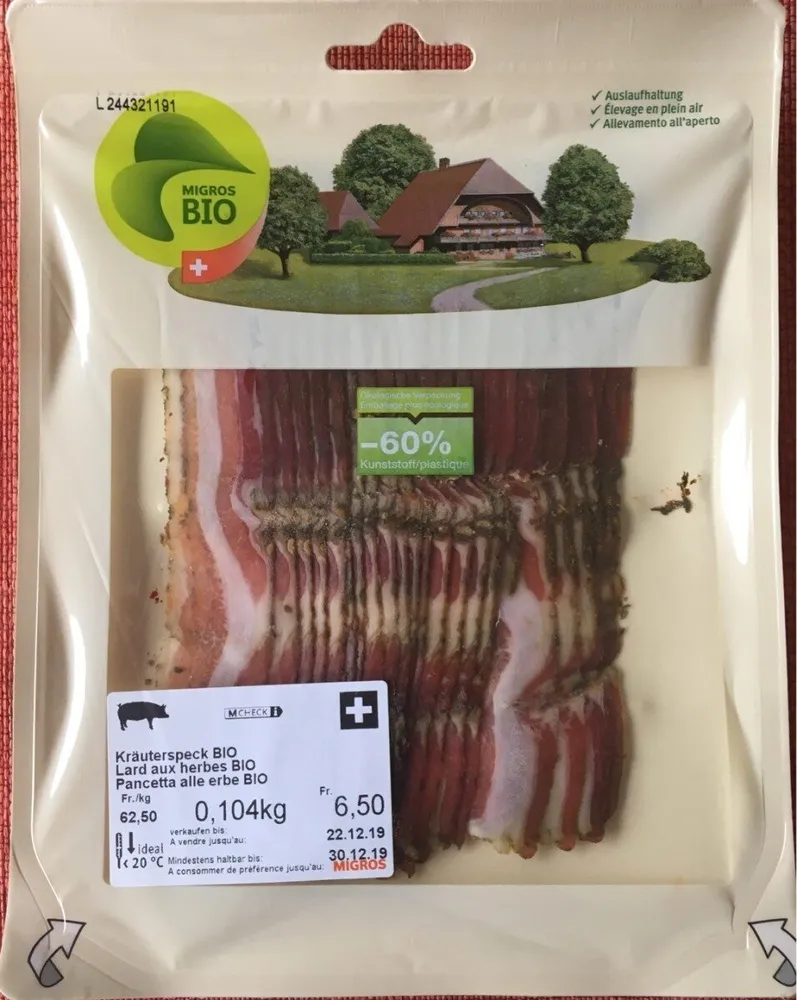 Lard aux herbes BIO