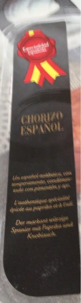 Chorizo español tranché