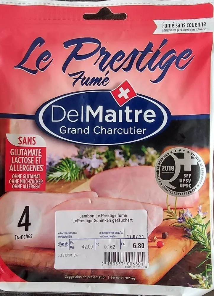 Jambon cuit Le prestige fumé