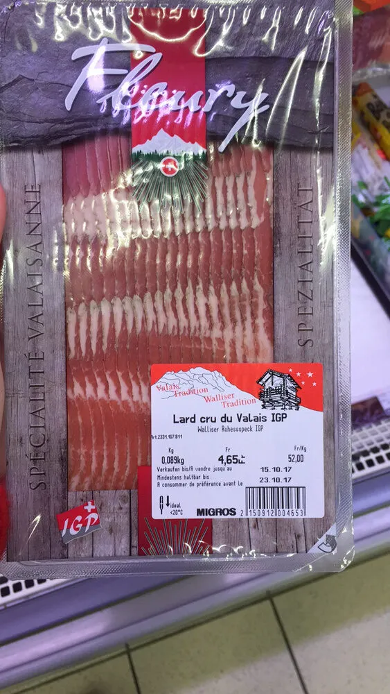 Fleury Lard cru du Valais