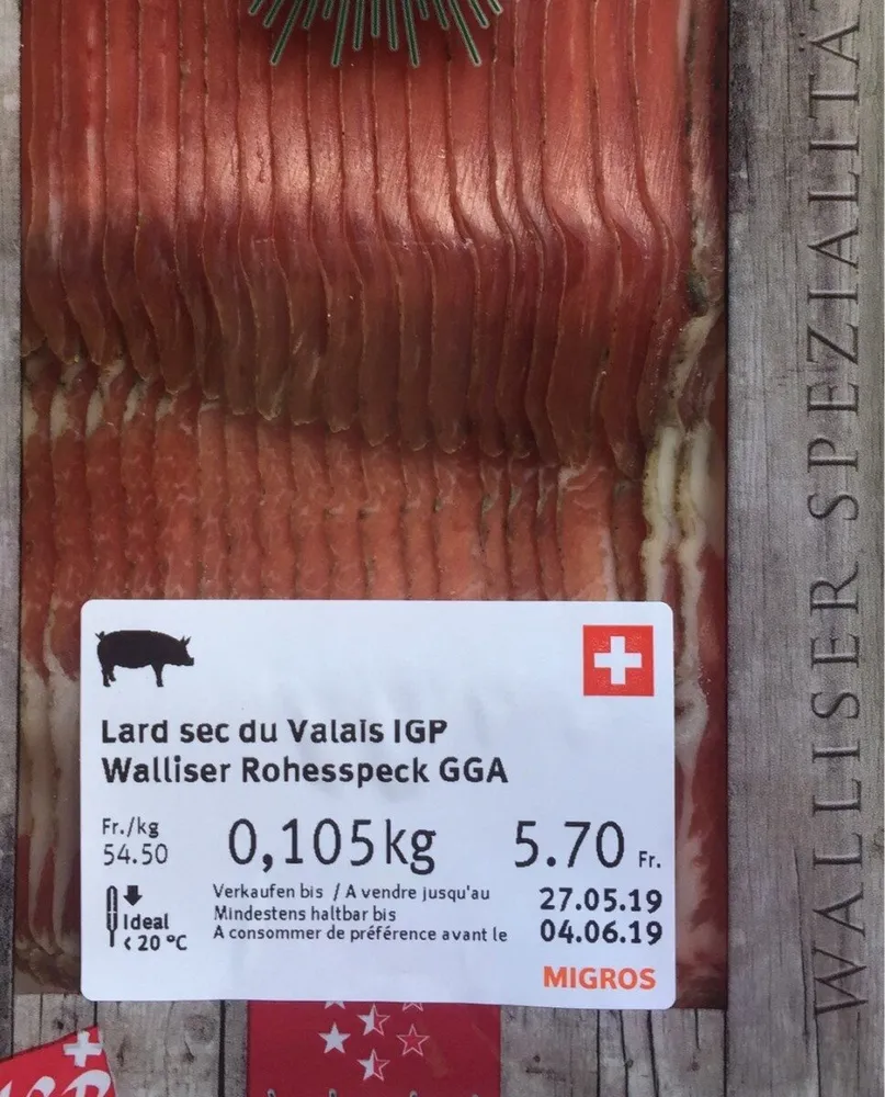 Lard sec du Valais IGP