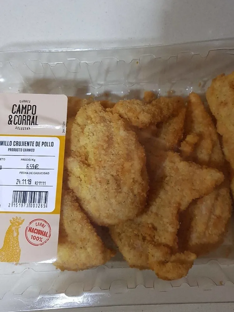 Solomillo crujiente de pollo
