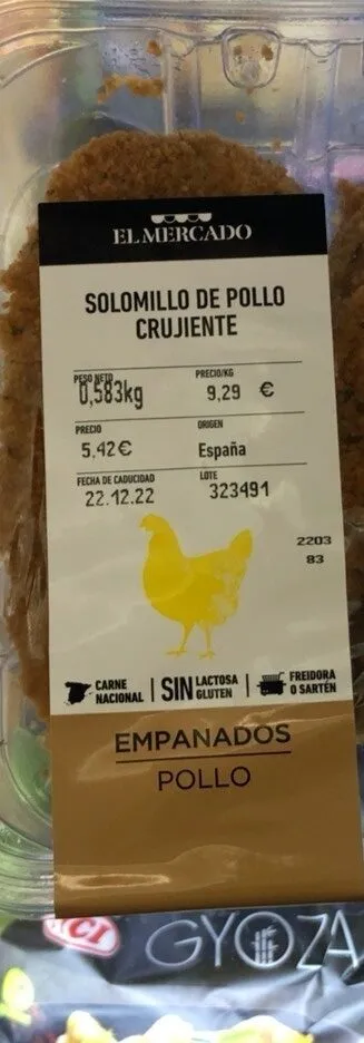 Solomillo de pollo Crujiente