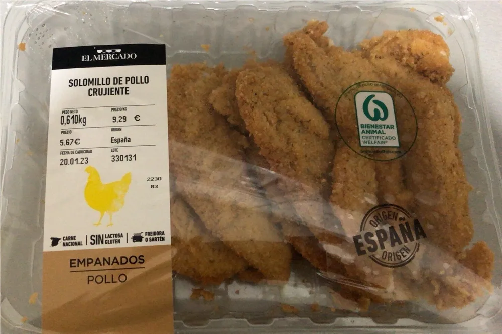 Solomillo de pollo crujiente