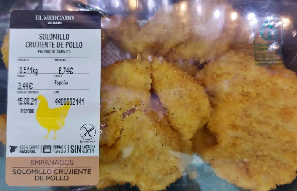 Solomillo crujiente de pollo