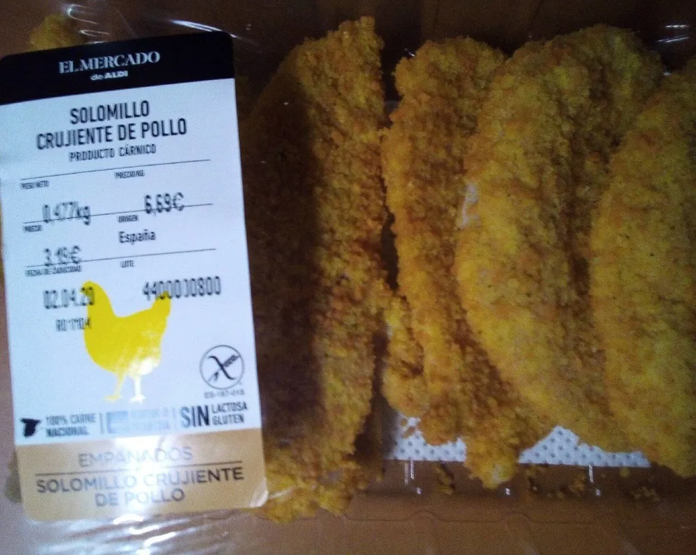Solomillo crujiente de pollo