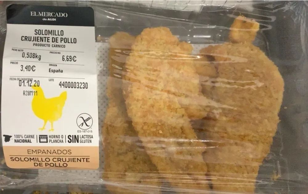 Solomillo crujiente de pollo