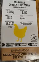 Solomillo crugiente de pollo