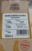 Solomillo crujiente de pollo