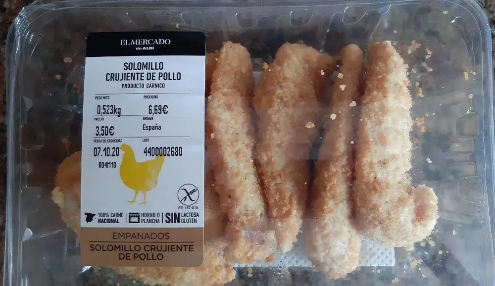Solomillo crujiente de pollo