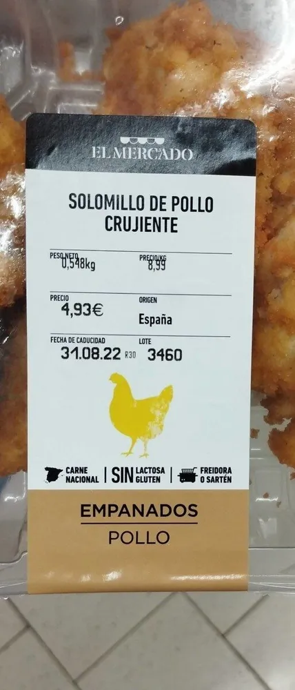 Solomillo de pollo crujiente