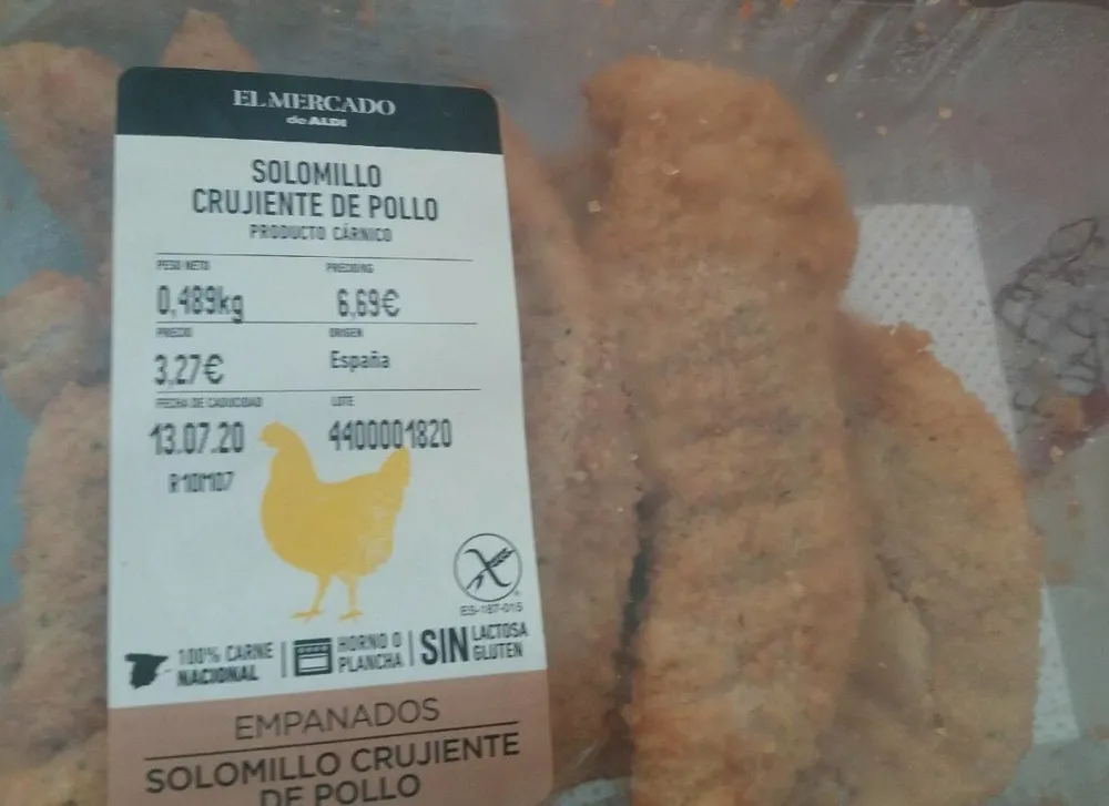 Solomillo crujiente de pollo
