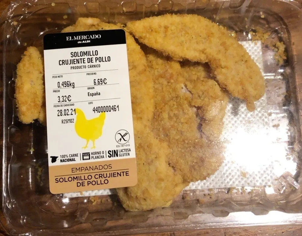 Solomillo crujiente de pollo